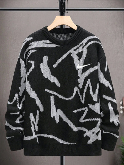 Trendiger Streetwear Strickpullover für Herren – Komfortabler Oversize Look in Limitierter Auflage