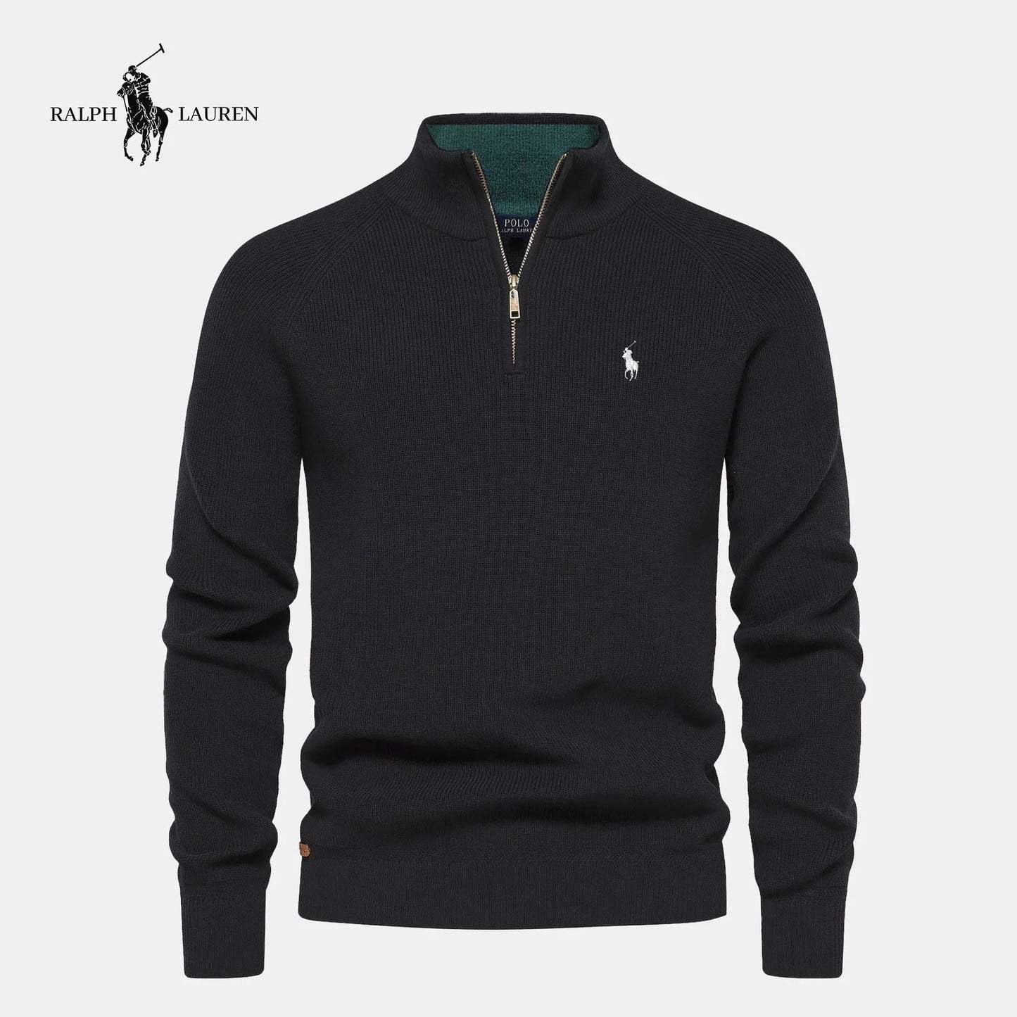 R&L Herren Reißverschluss Pullover – Elegantes Slim Fit, Baumwolle, Limitierte Auflage