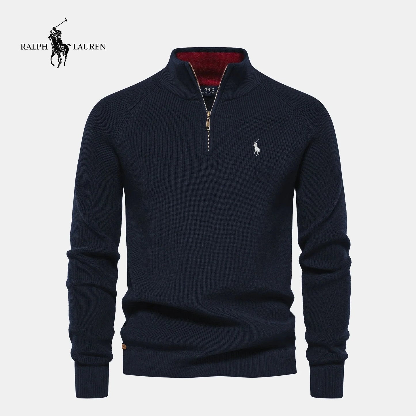 R&L Herren Reißverschluss Pullover – Elegantes Slim Fit, Baumwolle, Limitierte Auflage