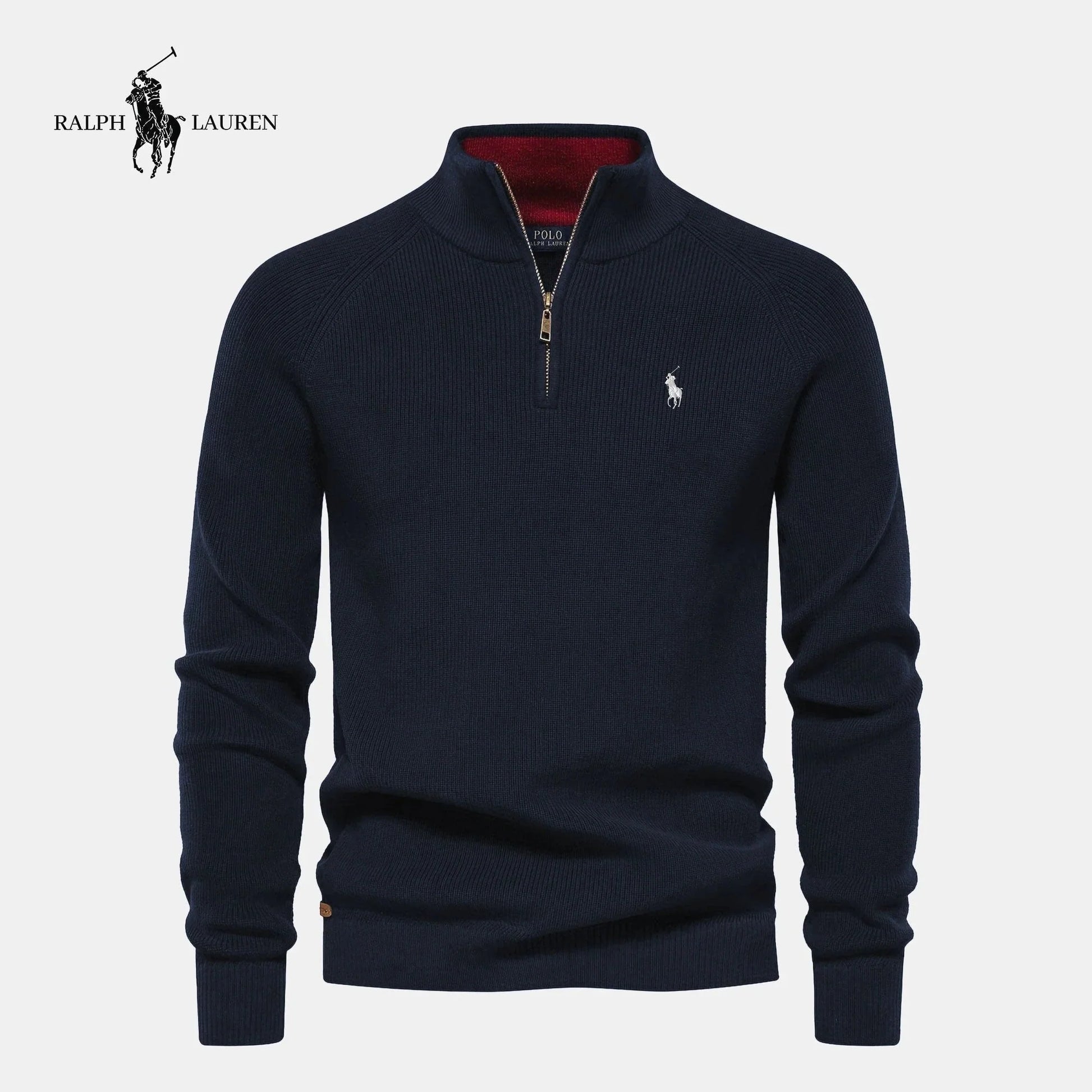 R&L Herren Reißverschluss Pullover – Elegantes Slim Fit, Baumwolle, Limitierte Auflage
