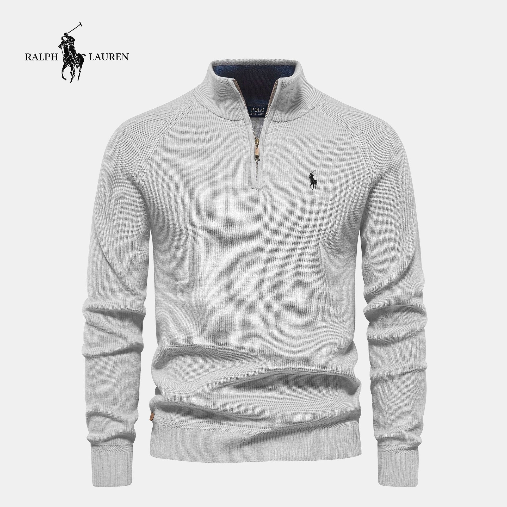 R&L Herren Reißverschluss Pullover – Elegantes Slim Fit, Baumwolle, Limitierte Auflage
