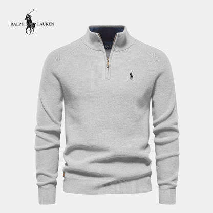 R&L Herren Reißverschluss Pullover – Elegantes Slim Fit, Baumwolle, Limitierte Auflage