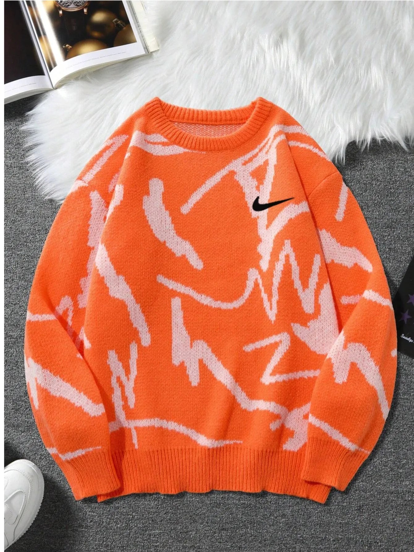 Trendiger Streetwear Strickpullover für Herren – Komfortabler Oversize Look in Limitierter Auflage