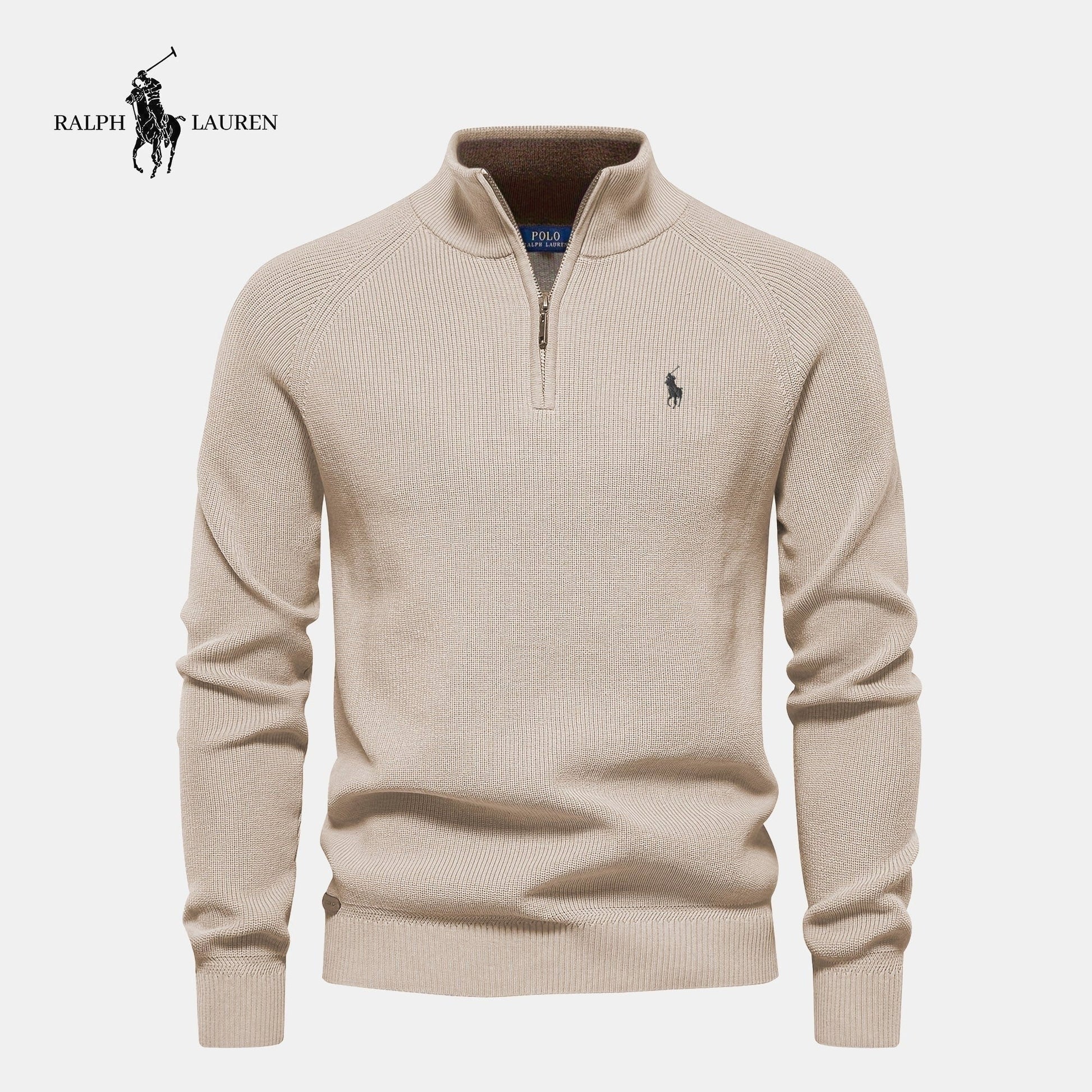 R&L Herren Reißverschluss Pullover – Elegantes Slim Fit, Baumwolle, Limitierte Auflage