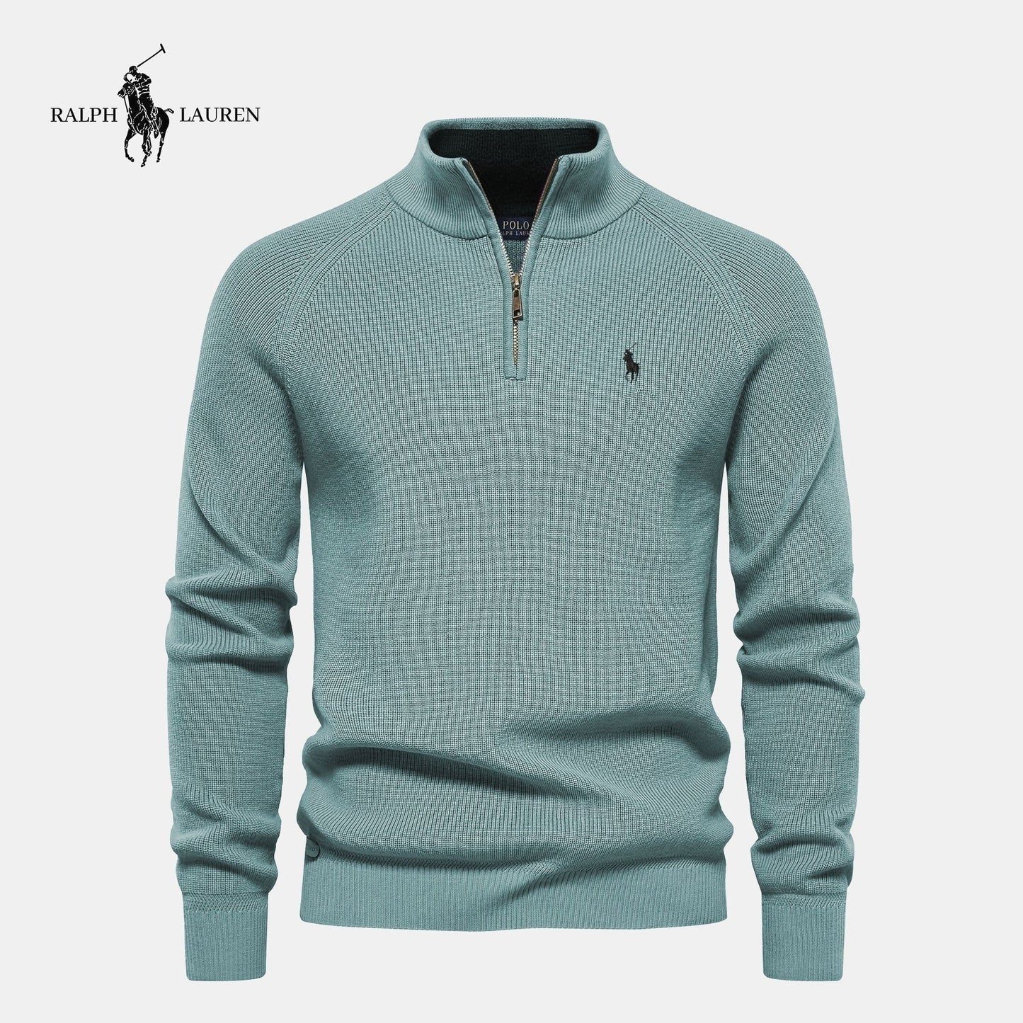 R&L Herren Reißverschluss Pullover – Elegantes Slim Fit, Baumwolle, Limitierte Auflage